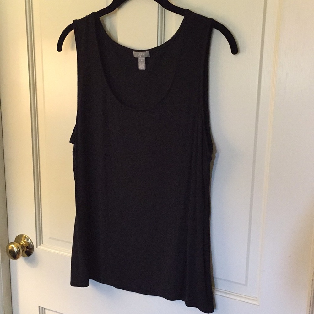 J. Jill Black knit scoop sleeveless top Med